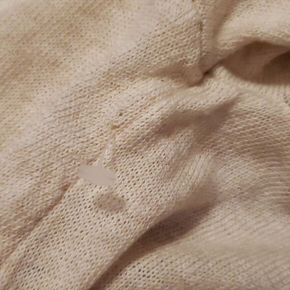 MAX Studio Tie Front V-Neck Knit Pullover Cream Size Large NWOT‎ - Picture 5 of 5